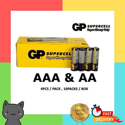 GP Battery Supercell Super Heavy Duty AAA AA Battery 1 Box 40 Pcs