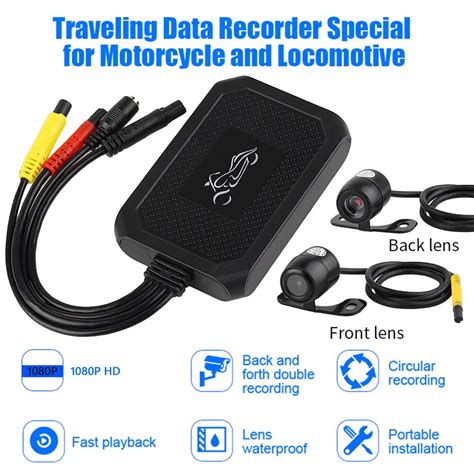 P Hd Motorcycle Dvr System Camera Dual Channel Loop Recording