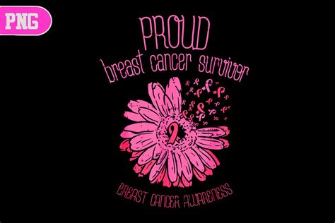 Proud Survivor Daisy Pink Breast Cancer Graphic By Moyer Cici · Creative Fabrica