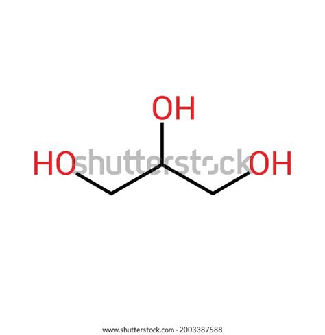 Chemical Structure Glycerol Glycerine Glycerin C3h8o3 库存矢量图（免版税）2003387588 Shutterstock