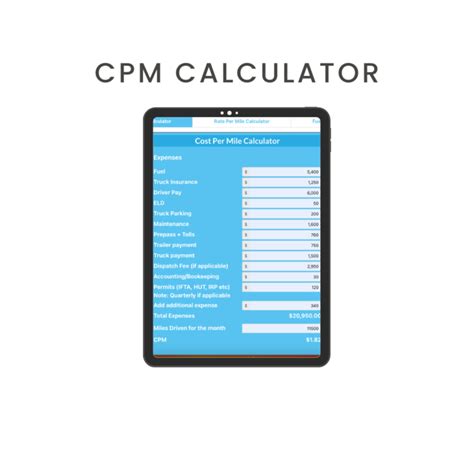 Cost Per Mile Calculator Expert Assistance For Your Trucking