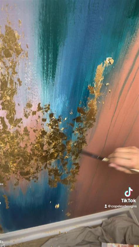 Gold Leaf Art Walls By Kelly Aiken Tutorial Available Wall Painting