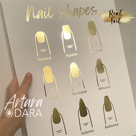 nails salon decor real foil print  nails poster nail aftercare art
