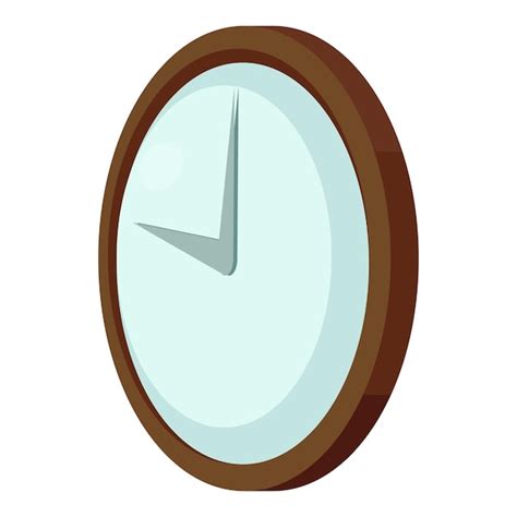 Premium Vector Round Wall Clock Icon Cartoon Illustration Of Round