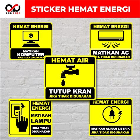 Jual Stiker Hemat Energi Matikan Komputer Matikan Ac Matikan Lampu