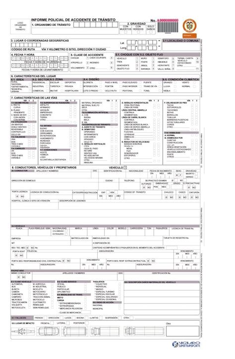 Ipat Informe Policial De Accidente De Transito