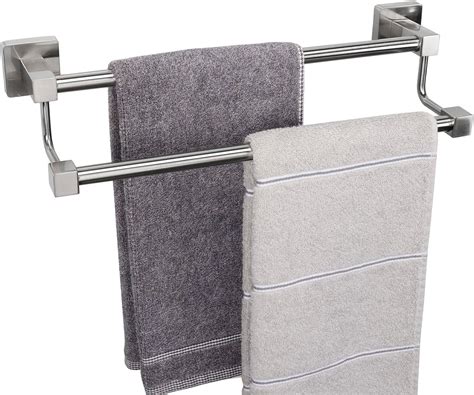 Amazon Adjustable Double Towel Racks For Bathroom To Inch