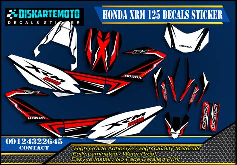 Honda Xrm 125 Trinity Carb Decals Sticker Lazada PH