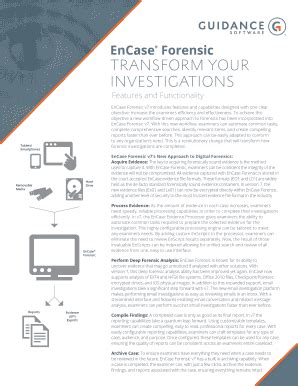 Fillable Online EnCase Forensic Transform Your Investigations EnCase