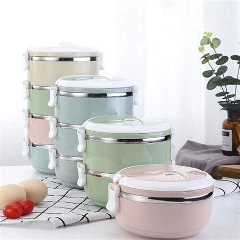 Multi Layer Stainless Steel Lunch Box Food Portable Thermal Lunchbox