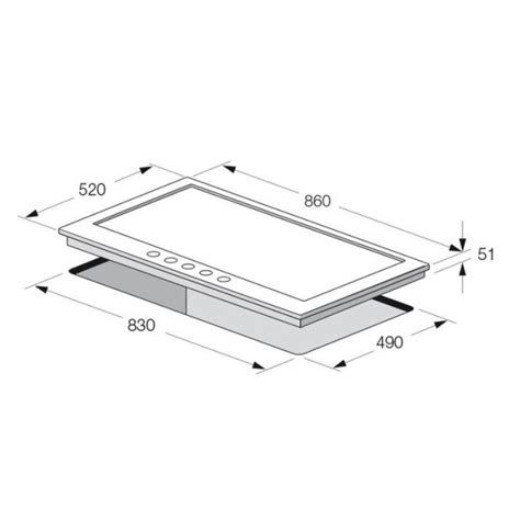 PLAQUE FOCUS 5 FEUX INOX