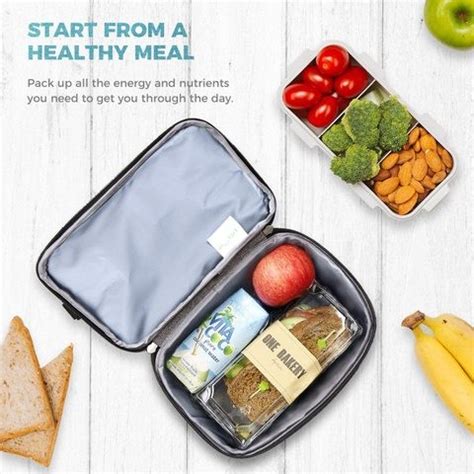 Buy L Dual Compartment Insulated Lunch Bag With Ice Pack For Adults