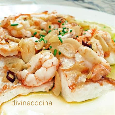 Merluza Con Gambas Al Ajillo Receta De Divina Cocina