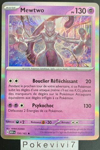 Carte Pokemon Mewtwo Holo Ev Ecarlate Et Violet Mew Fr