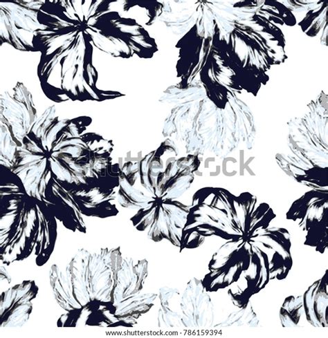 Black White Flowers Stock Vector Royalty Free 786159394 Shutterstock