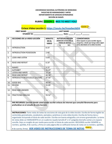 Lesson Guia Toma De Notas Universidad Nacional Aut Noma De