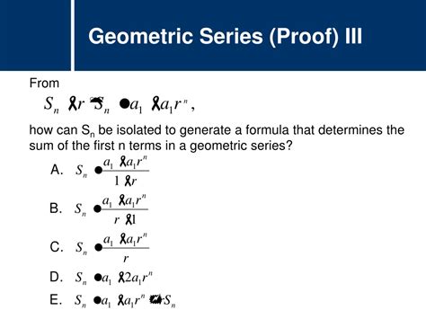mathematics geometric series powerpoint