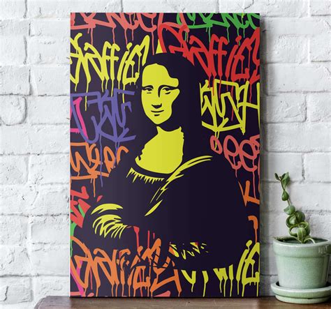 Quadro Decorativo Moderno Mona Lisa Pintada Grafite TenStickers