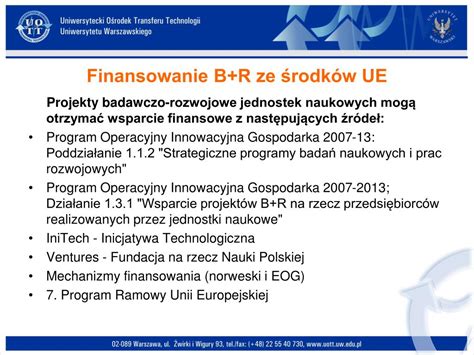 Ppt Finansowanie Dzia Alno Ci Badawczo Rozwojowej Powerpoint