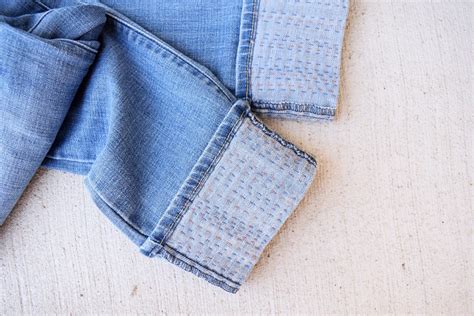 Visible Mending Hemming Jeans Patchwork And Poodles