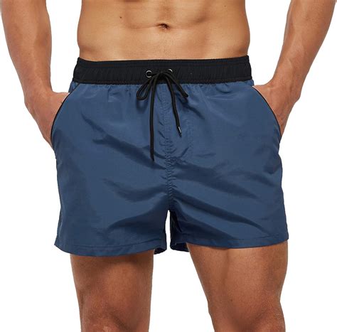 Silkworld Mens Quick Dry Swim Trunks Solid Swimsuit Sports