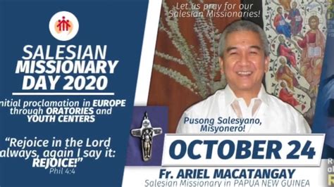 SALESIAN MISSIONARY IN FOCUS FR ARIEL MACATANGAY SDB Assigned In