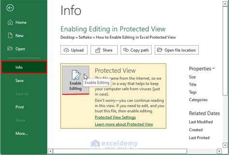 How To Enable Editing In Excel Protected View 5 Methods Exceldemy