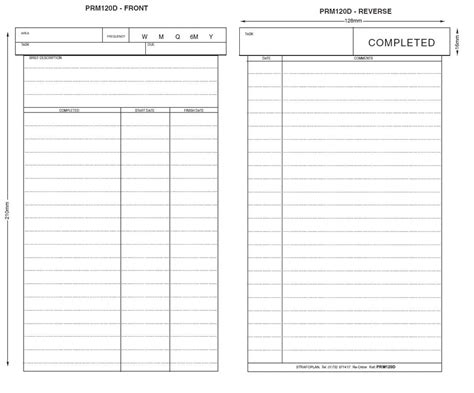 13 Column Maintenance Year Planner Size 120 Or Size 4 T Cards Direct