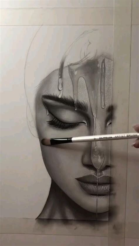 Realistic girl face drawing – Artofit