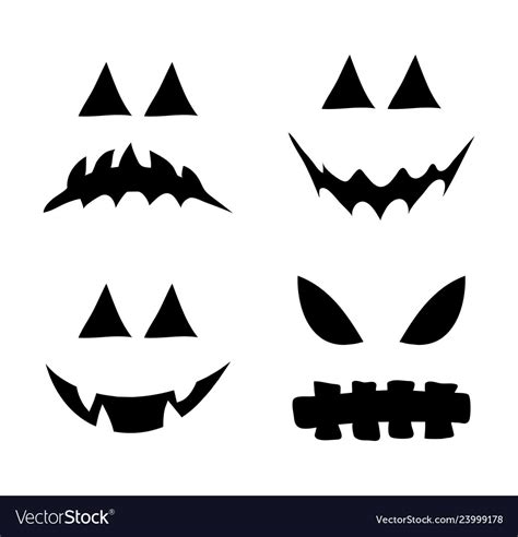 Jack o lantern smile silhouette symbol icon Vector Image