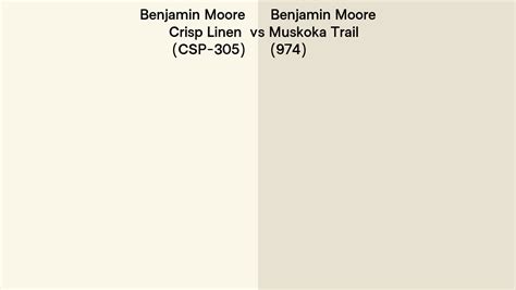 Benjamin Moore Crisp Linen Vs Muskoka Trail Side By Side Comparison