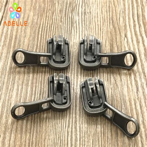 10pcs Nylon Zipper Slider No 5 Auto Lock Reversible Double Face Rotate