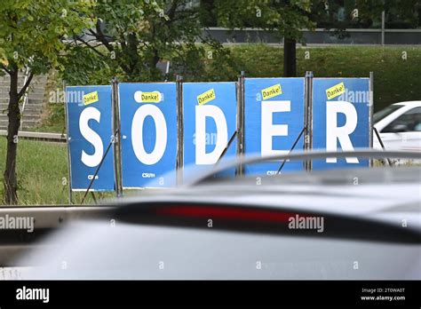 Wahlplakate Von Markus Soeder Ministerpraesident Bayern Und Csu