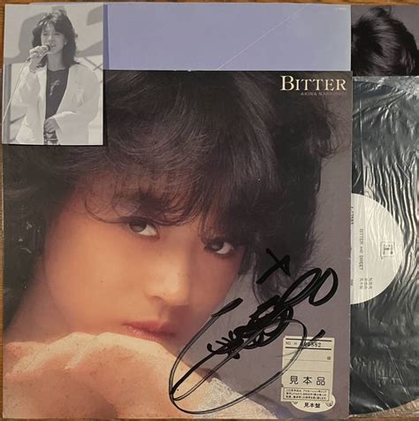 【やや傷や汚れあり】中森明菜 見本盤 非売品 プロモ 中古 Lp レコード Bitter And Sweet 8th アルバム サイン入り