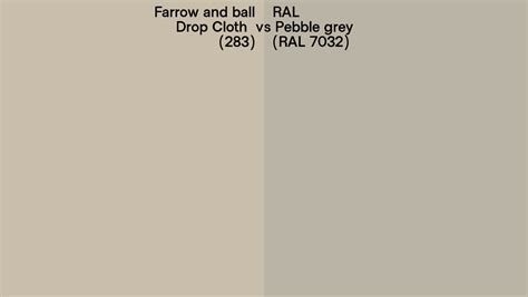 Farrow And Ball Drop Cloth 283 Vs Ral Pebble Grey Ral 7032 Side By