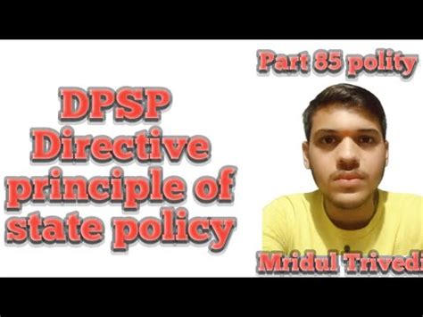 Dpsp Directive Principle Of State Policy Part Polity Mridul