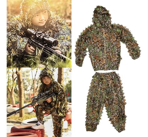 Trajes De Camuflaje Al Aire Libre Ghillie Trajes 3d Hojas Meses Sin