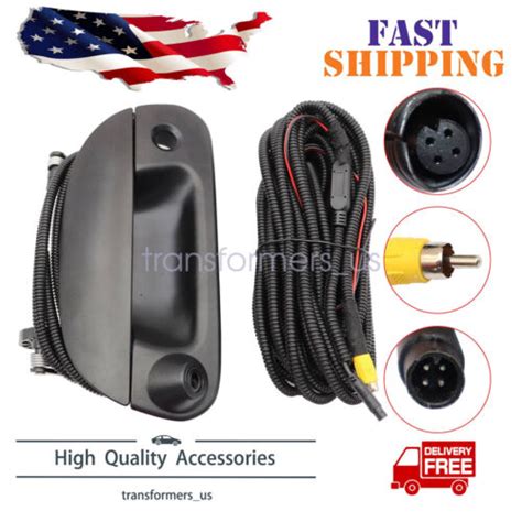 Rear View Backup Camera Kit W Wiring Tailgate Handle For 97 07 Ford