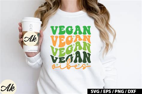 Vegan Vibes Retro SVG Graphic By Akazaddesign Creative Fabrica