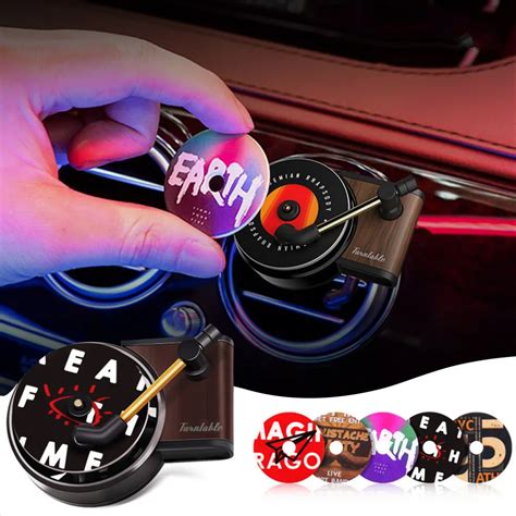 Car Air Freshener Record Player Fragrance Phonograph Turntable Record