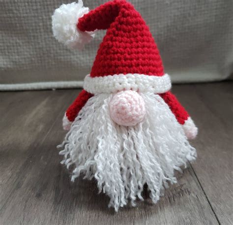 Santa Gonk Christmas Decorations Crochet Pdf Pattern Etsy Uk Crochet Crochet Patterns Cozy