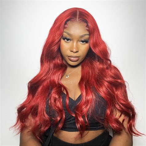 Cherry Red Body Wave 13x4 Hd Lace Front Wig