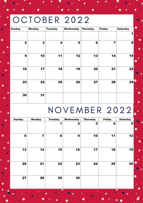 October November 2022 Calendar