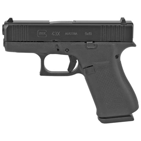 Glock Px4350201 G43x 9mm Luger Dao 341 101 Black Polymer Grip Black