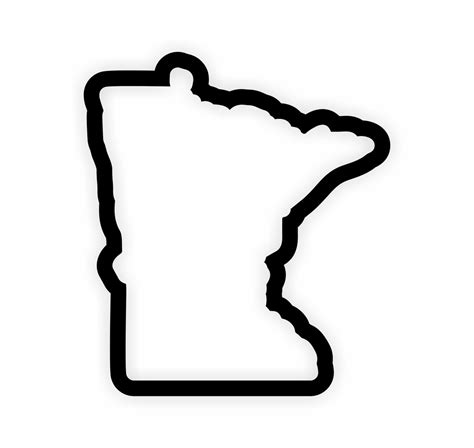 Minnesota Map Flag Outline Sticker For Laptop Book Fridge Guitar