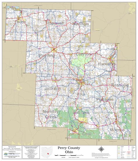 Perry County Ohio 2022 Wall Map Mapping Solutions