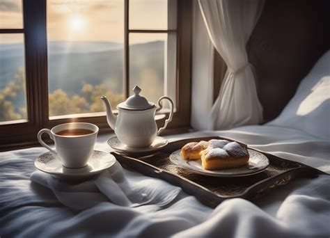 Premium Photo | Romantic breakfast in bed