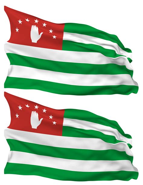 abkhazia Flagge Wellen isoliert im einfach und stoßen Textur mit