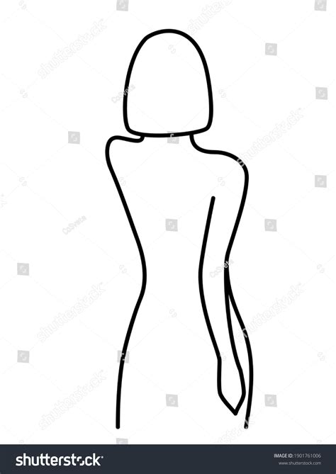 Minimalism Hand Drawn Female Vector Portrait Stock Vector Royalty Free