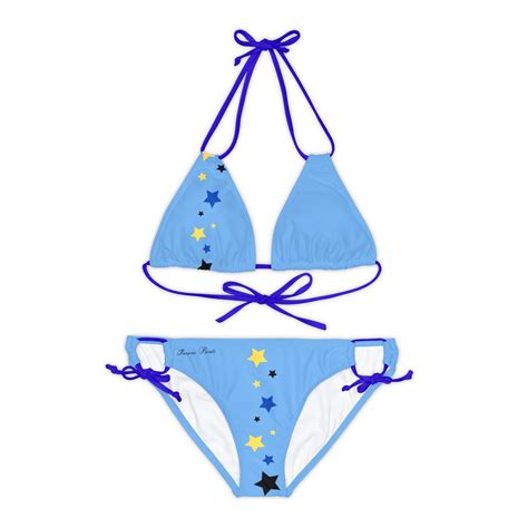 INSANE STAR Strappy Bikini Set AOP Walmart